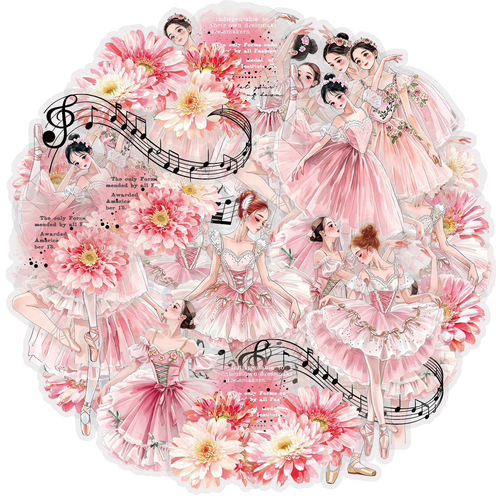 Office Supply Cart - Etori Life 30Pcs Pink Tone Ballet