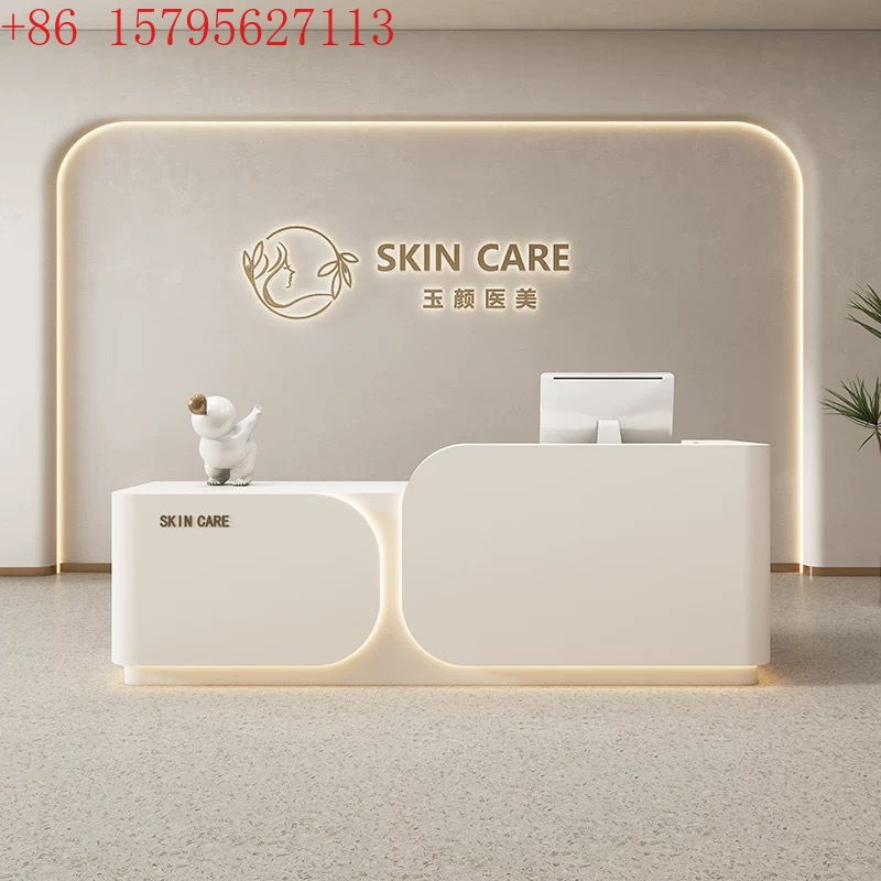 Office Furniture Logo - Aesthetics Beauty Reception Desks Logo Counter