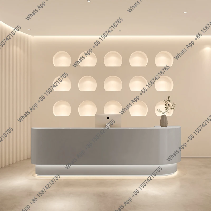 Office Furniture Logo - M C Clothing Store Reception Desks
