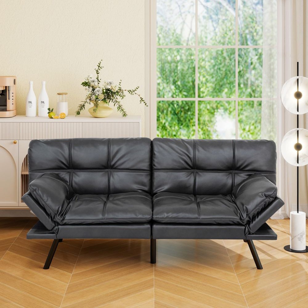 Office Furniture For Small Spaces - Convertible Sofa Bed with Adjustable Backrest