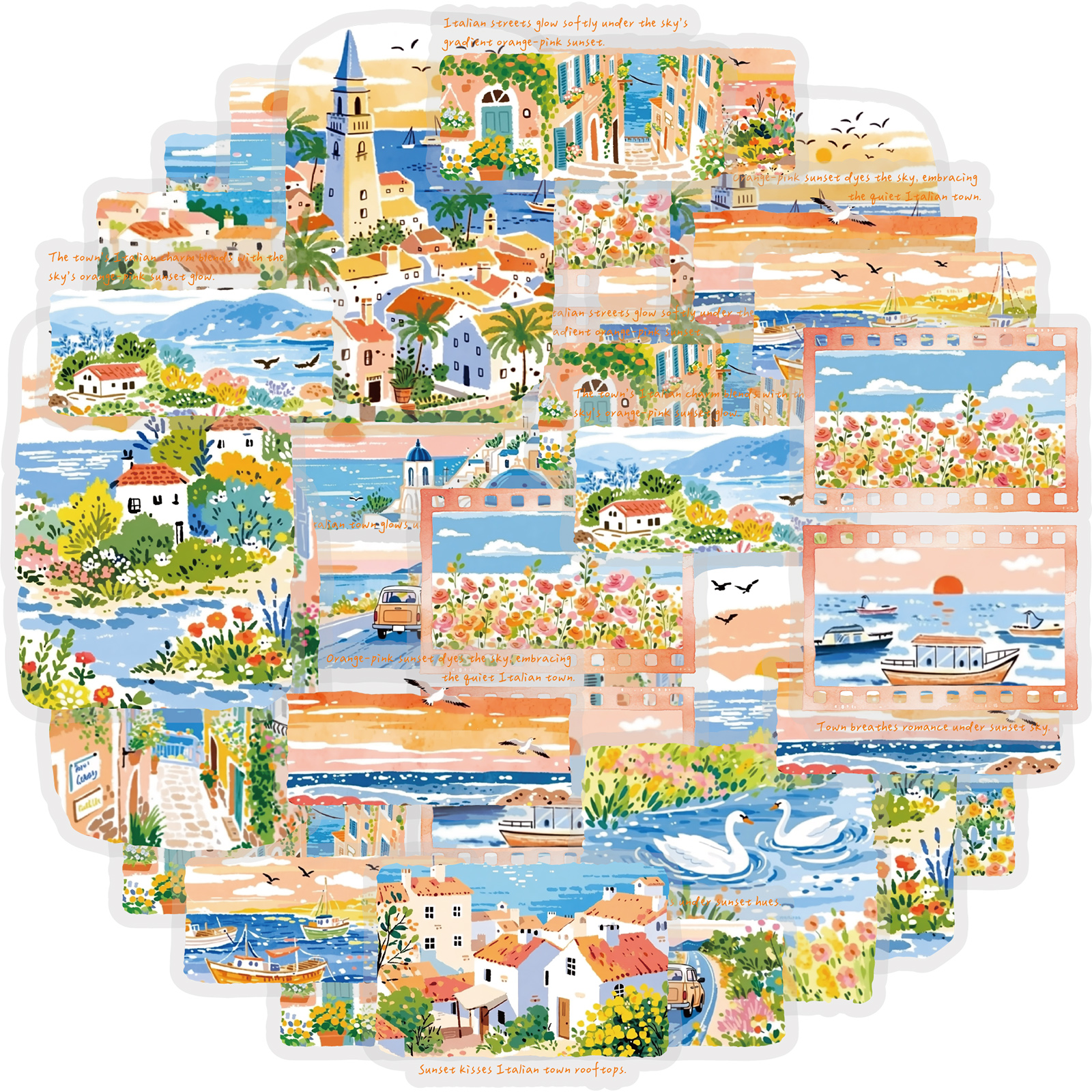 Office Supply Cart - Etori Life Fresh Seaside Travel Stickers