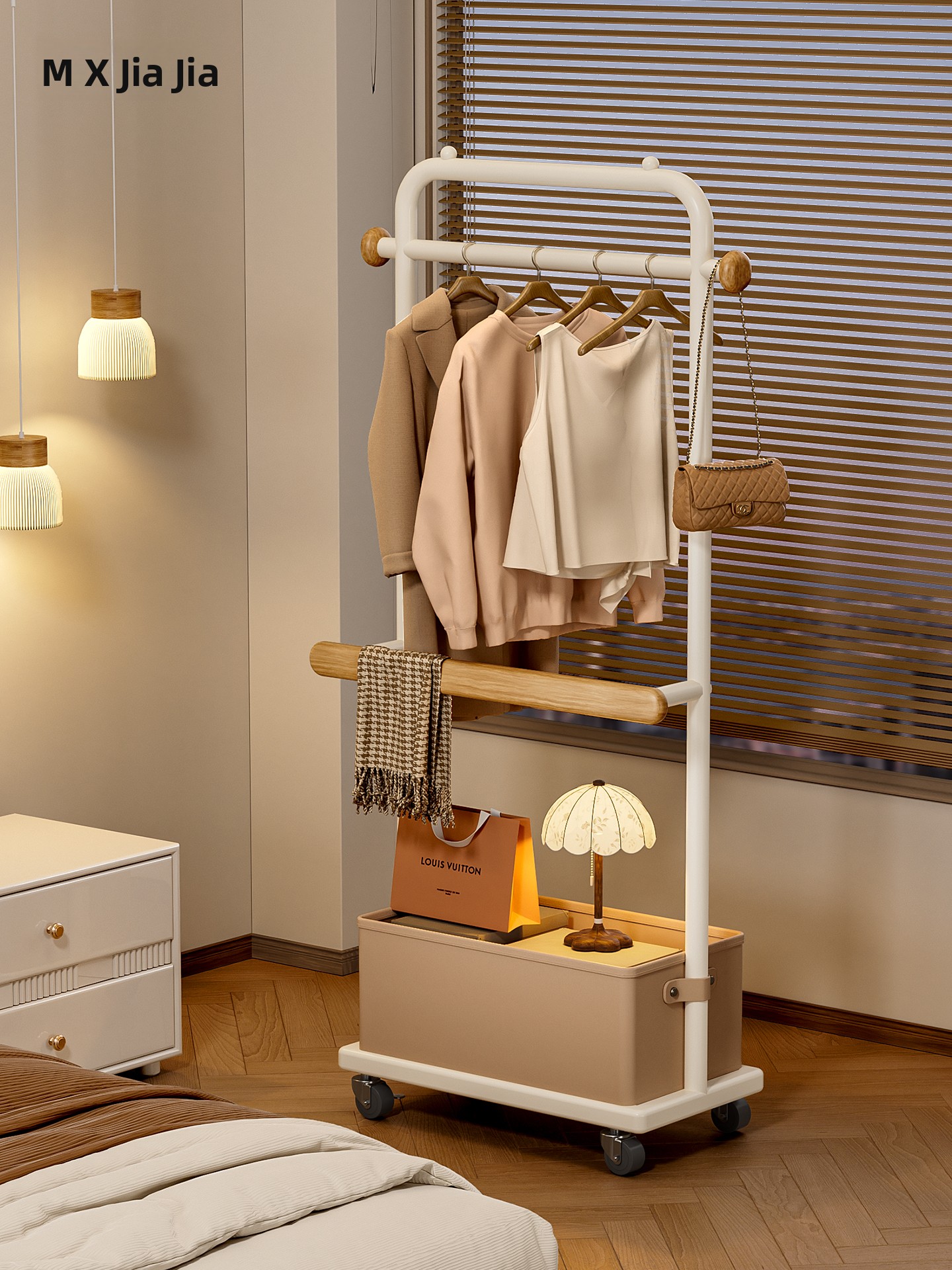 Coat Rack Standing - Bedroom Floor Standing Clothes Hanger Mobile