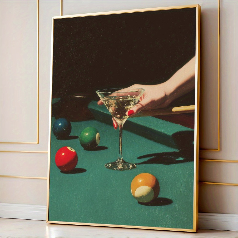 1pc Vintage Billiards Cocktail - Office Supply Cart avaliação e preço