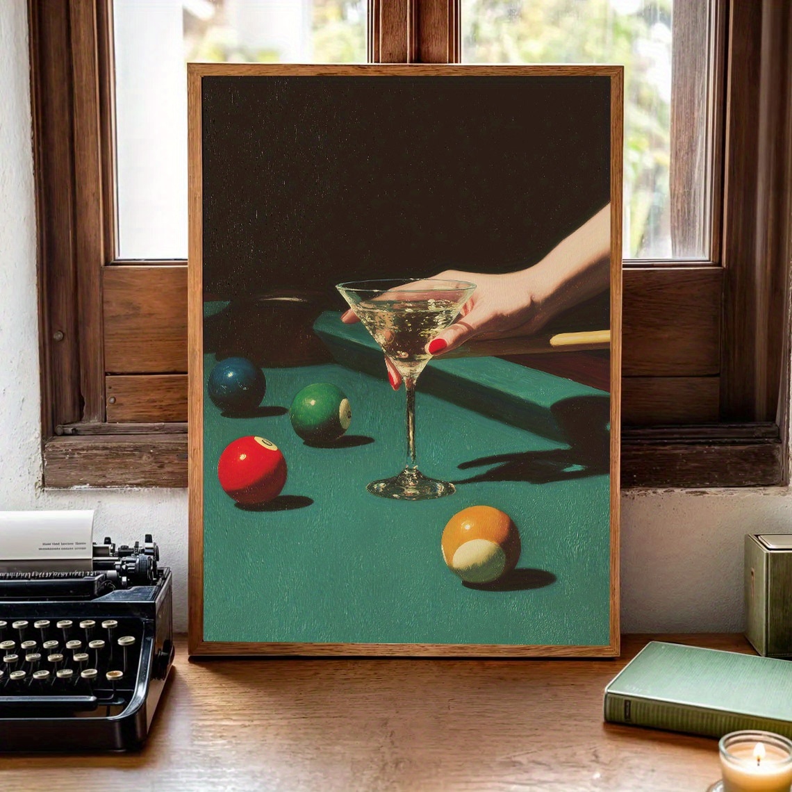1pc Vintage Billiards Cocktail - Office Supply Cart avaliação e preço
