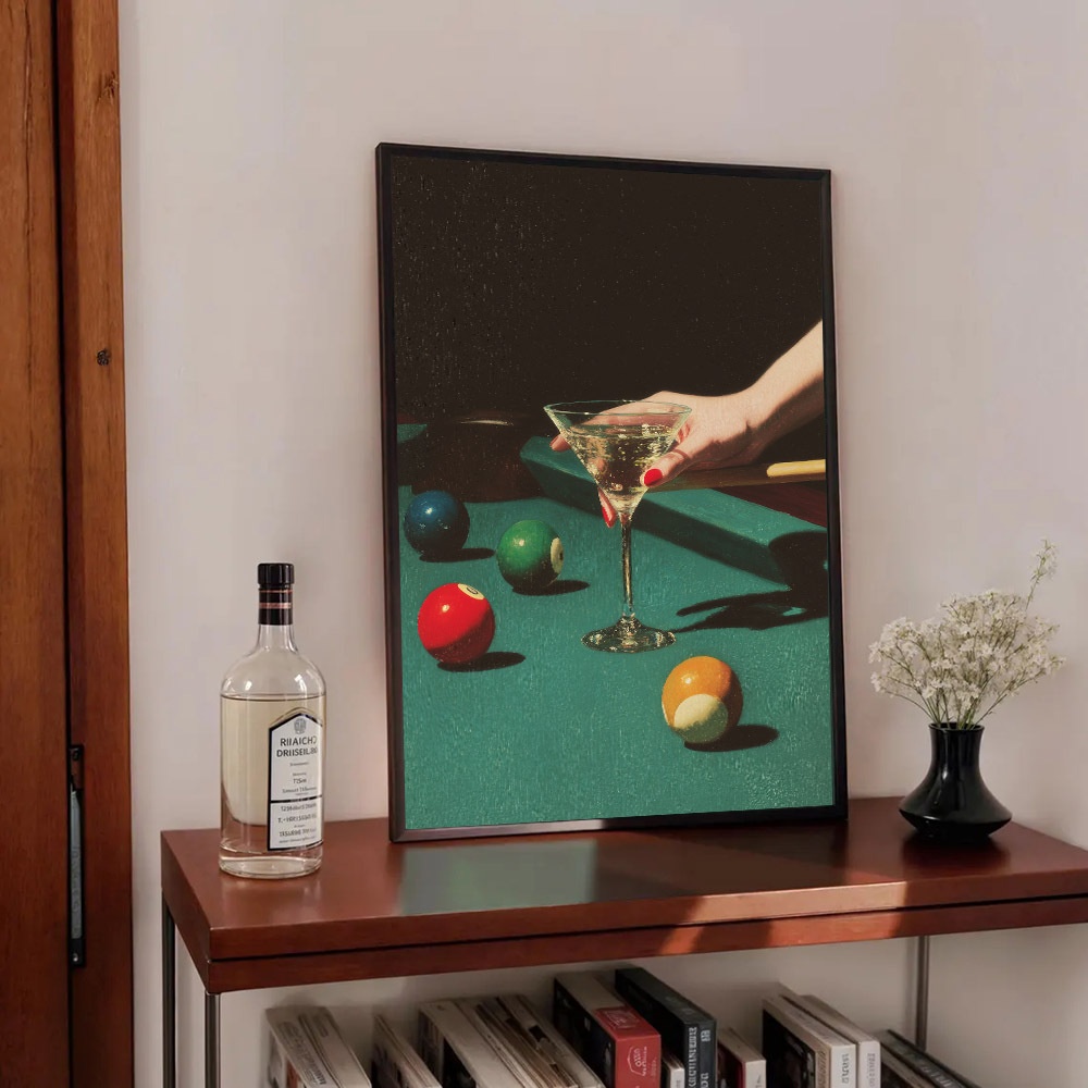 1pc Vintage Billiards Cocktail - Office Supply Cart avaliação e preço