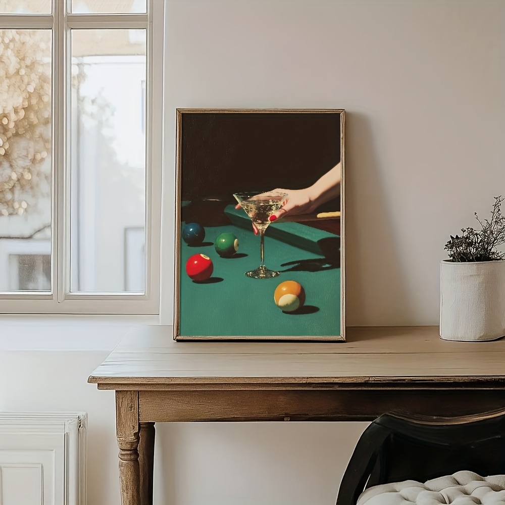 1pc Vintage Billiards Cocktail - Office Supply Cart avaliação e preço