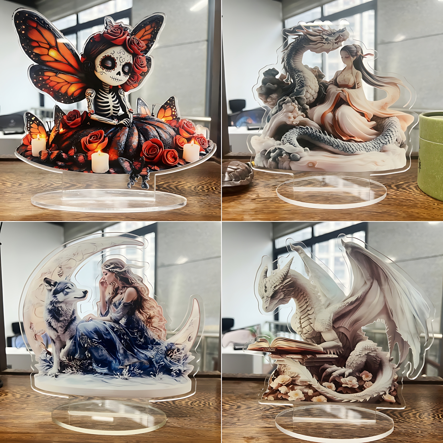 Two Tigers Statue,2D Flat Anim - Office Furniture Direct avaliação e preço