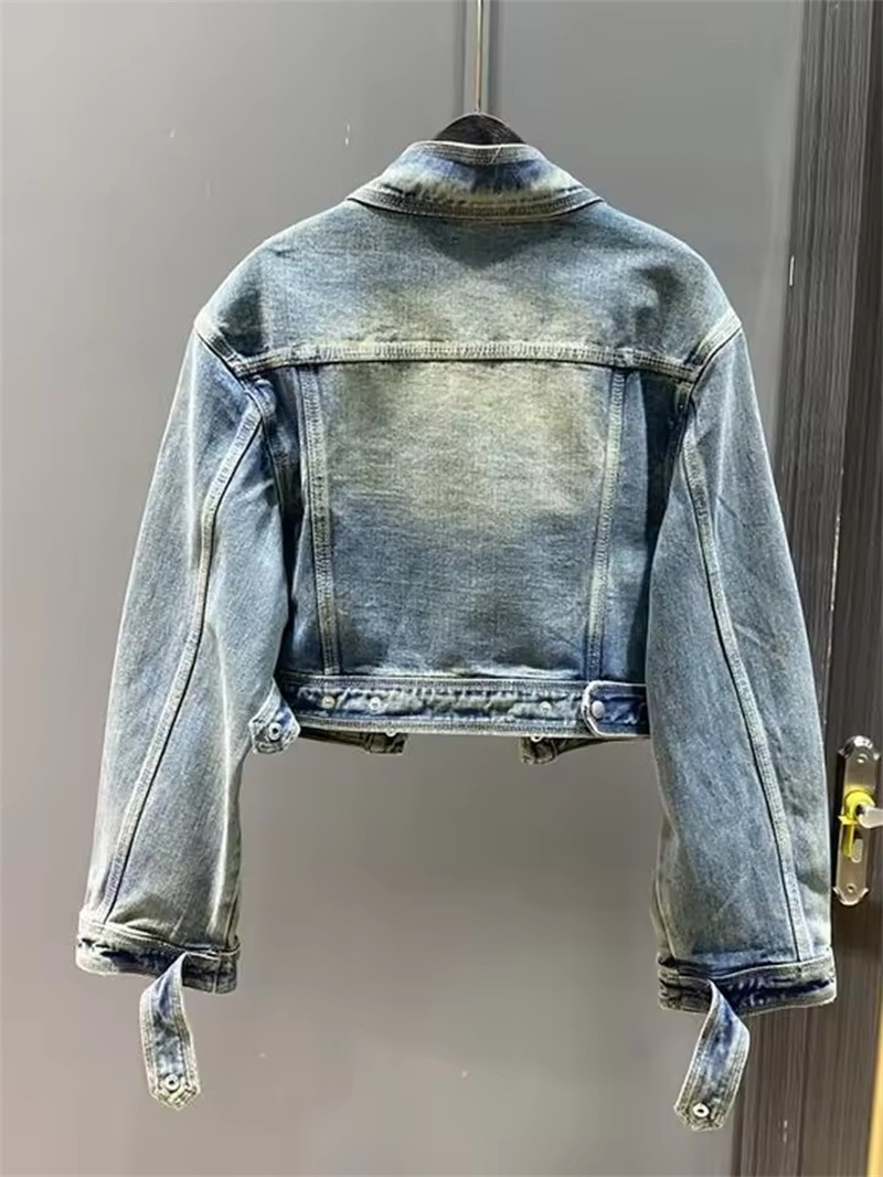 Vintage Short Denim Jacket Wom - Coat Rack Standing avaliação e preço