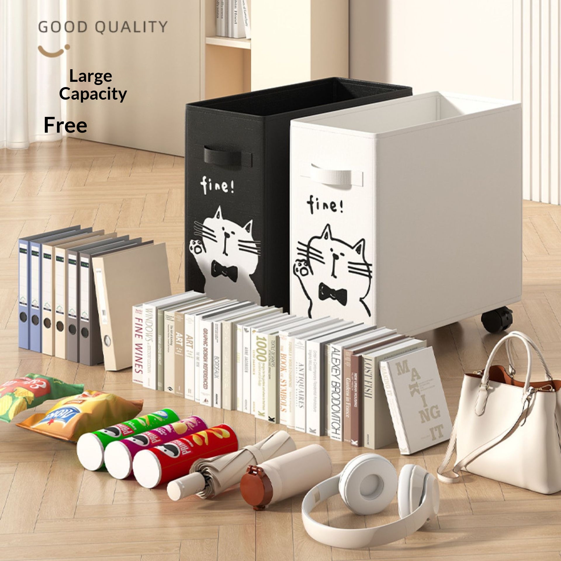 Open Basket Under Desk Storage - Office Supply Cart avaliação e preço