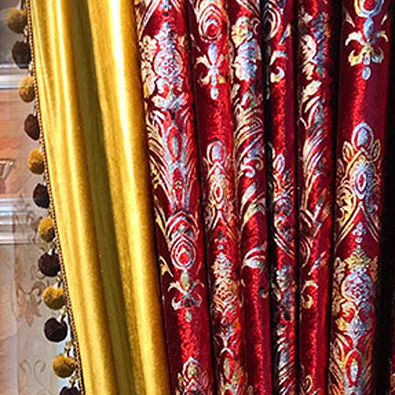 Red Velvet Curtain for Living  - Office Furniture Hong Kong avaliação e preço