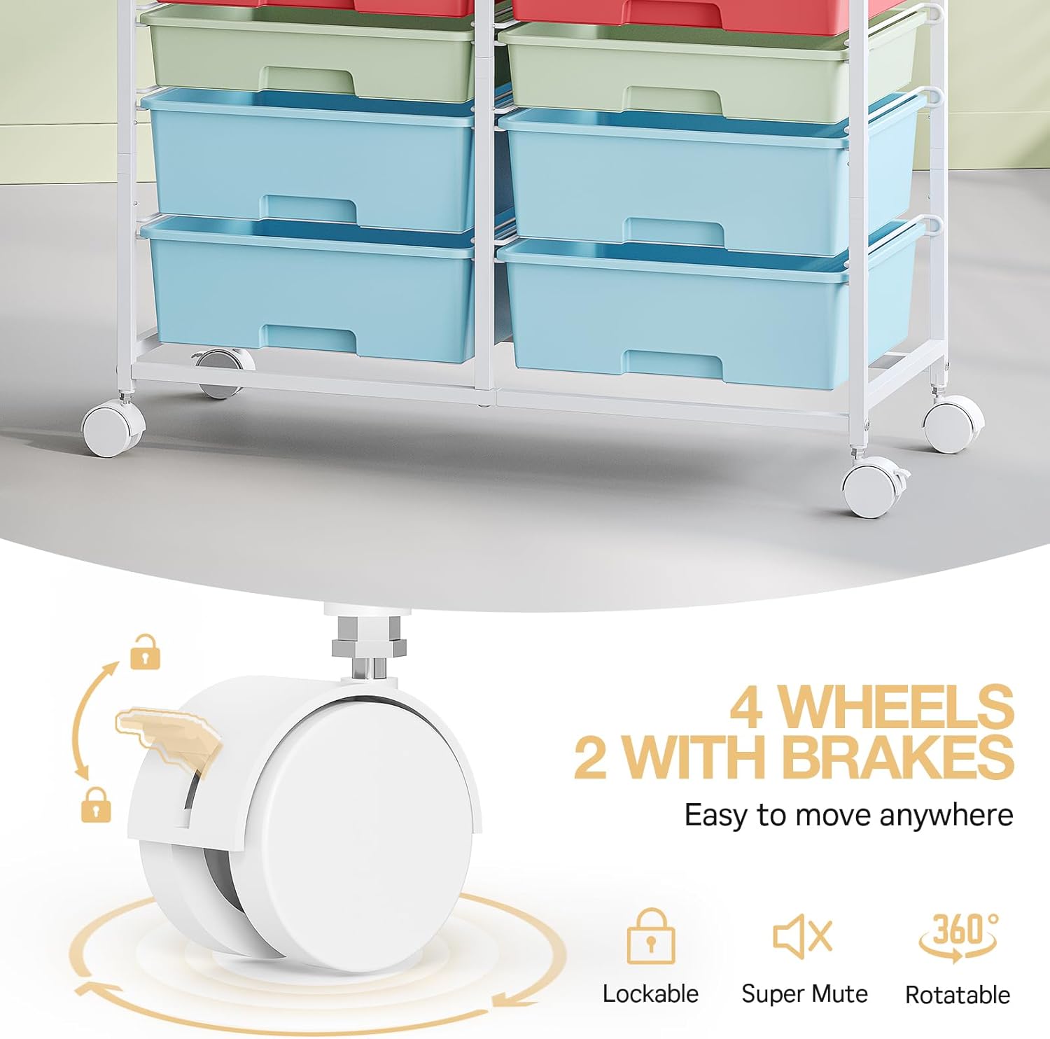 Rolling Storage Cart with 12 D - Office Supply Cart avaliação e preço