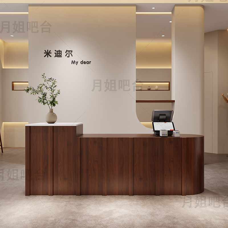 Counter Beauty Reception Desks - Office Furniture Logo avaliação e preço
