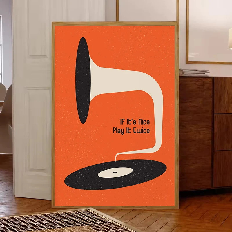 Mid Century Vinyl Record Canva - Office Furniture Direct avaliação e preço