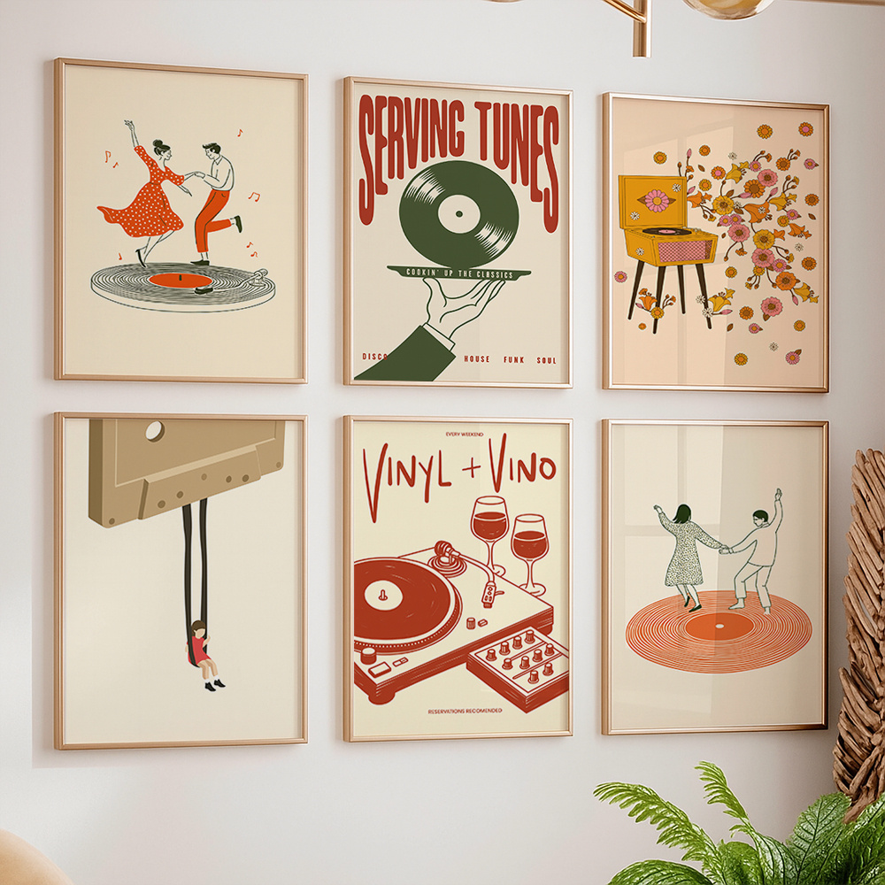 1pc Vintage Music Canvas Poste - Office Furniture Direct avaliação e preço