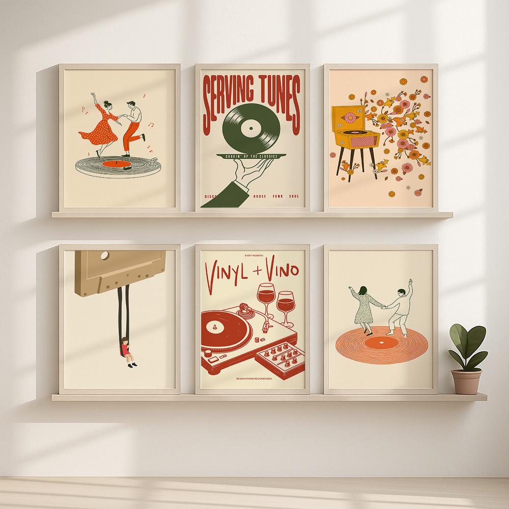 1pc Vintage Music Canvas Poste - Office Furniture Direct avaliação e preço