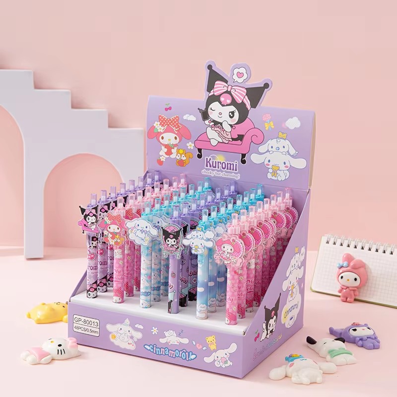 48pcs Gel Pen Kuromi Cinnamoro - Office Supply Cart avaliação e preço