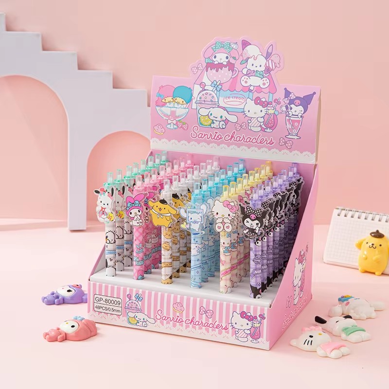 48pcs Gel Pen Kuromi Cinnamoro - Office Supply Cart avaliação e preço