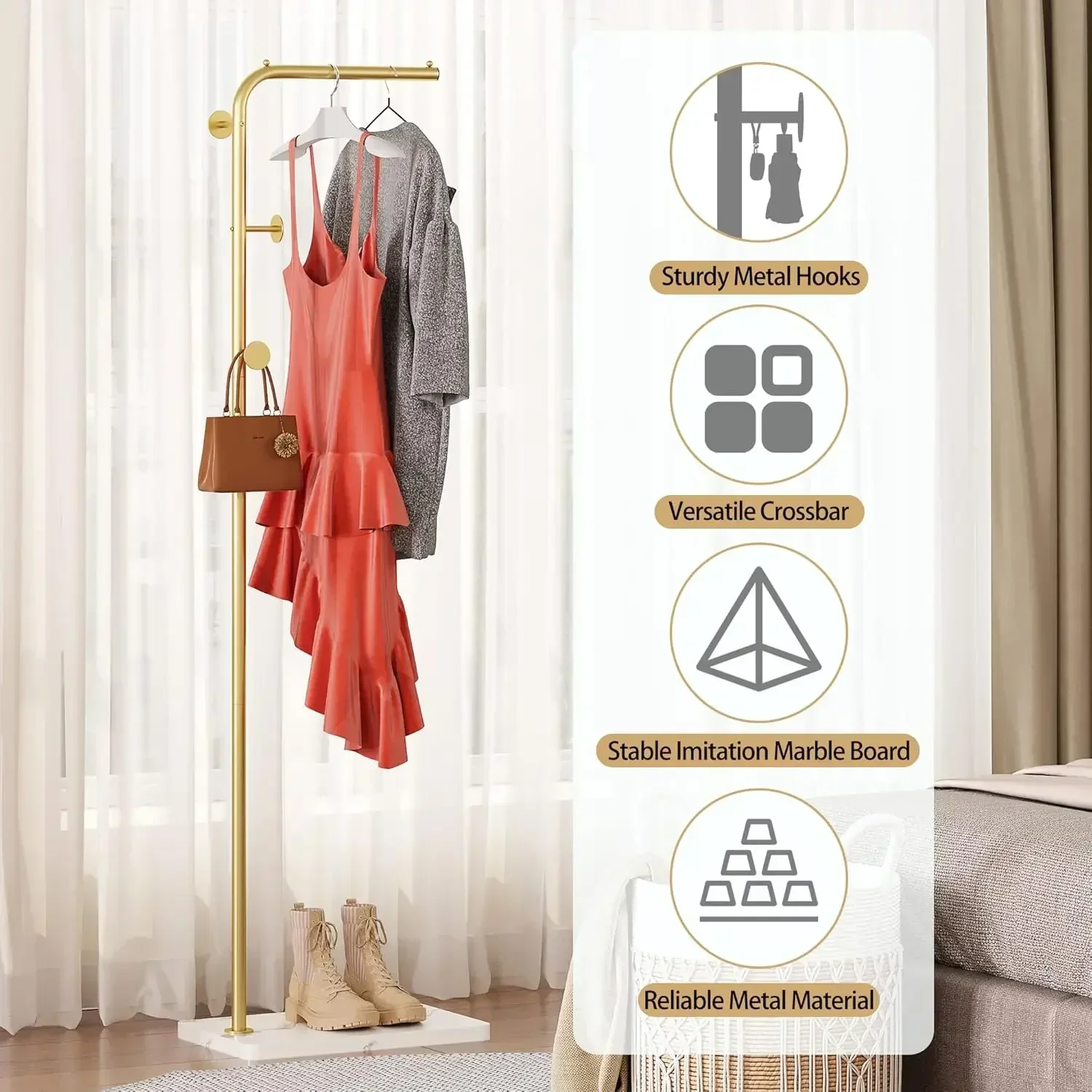 Metal Coat Rack, Modern Coat T - Coat Rack Standing avaliação e preço