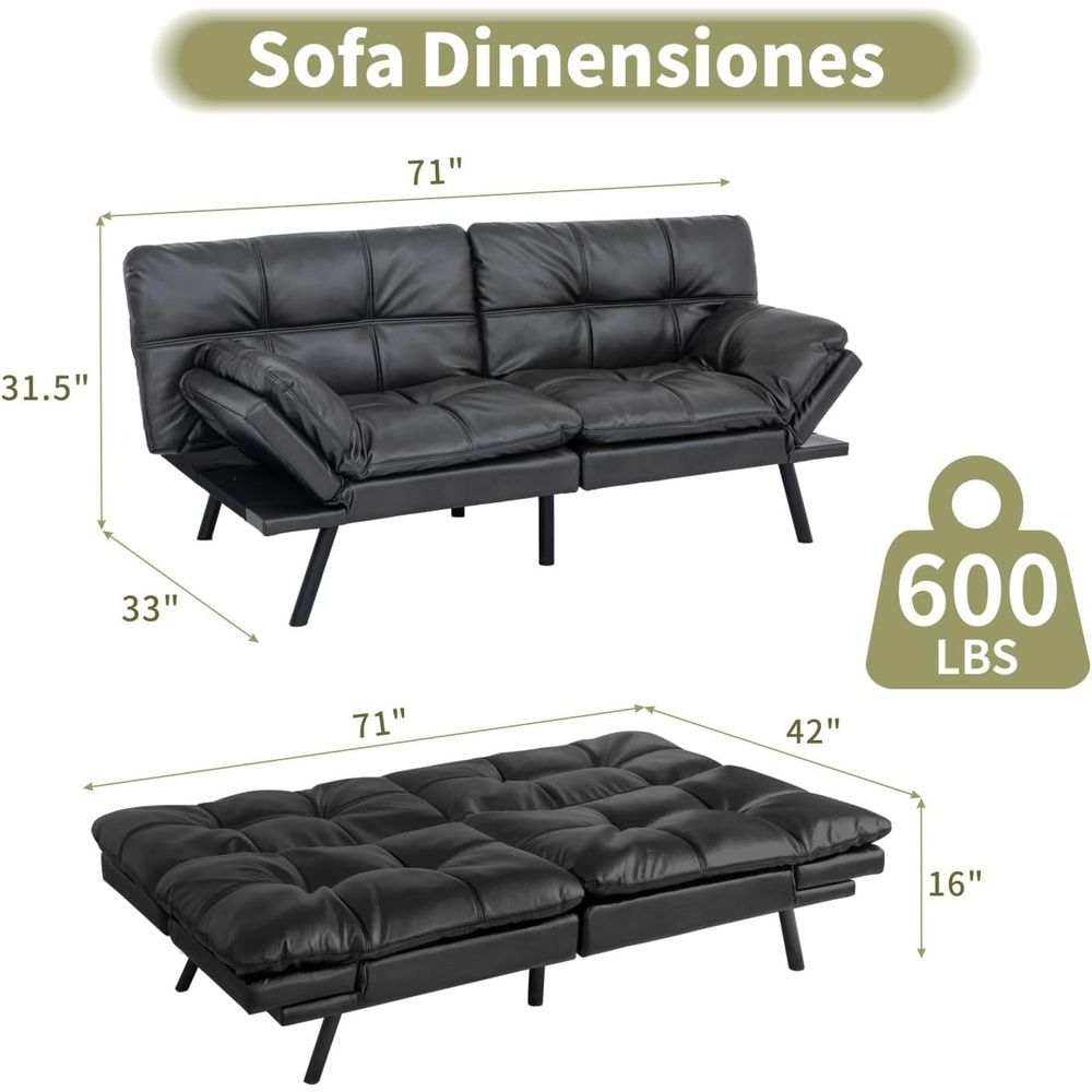 Convertible Sofa Bed with Adju - Office Furniture For Small Spaces avaliação e preço