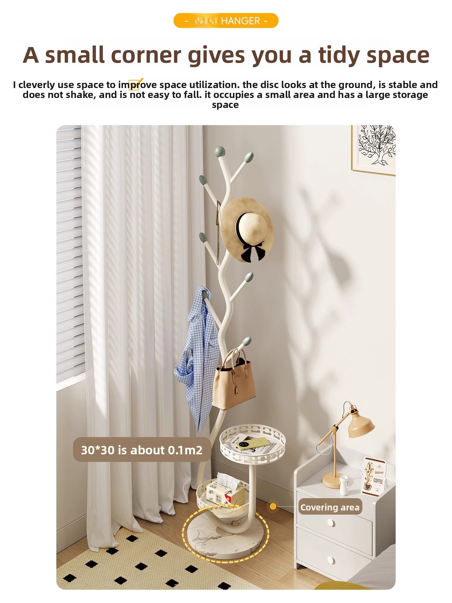 Nordic Style Carbon Steel Clot - Coat Rack Standing avaliação e preço