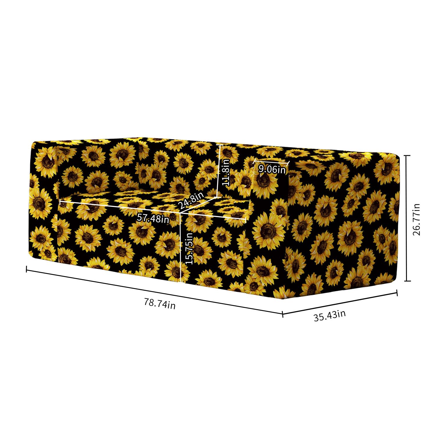 Sunflower Print Boneless Loves - Office Furniture For Small Spaces avaliação e preço
