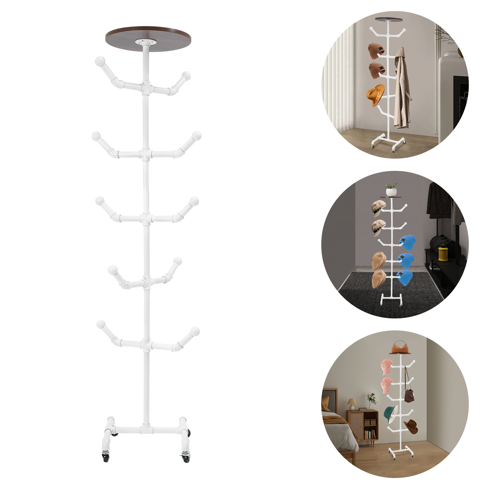 34x34x166cm Coat and Hat Stand - Coat Rack Standing avaliação e preço