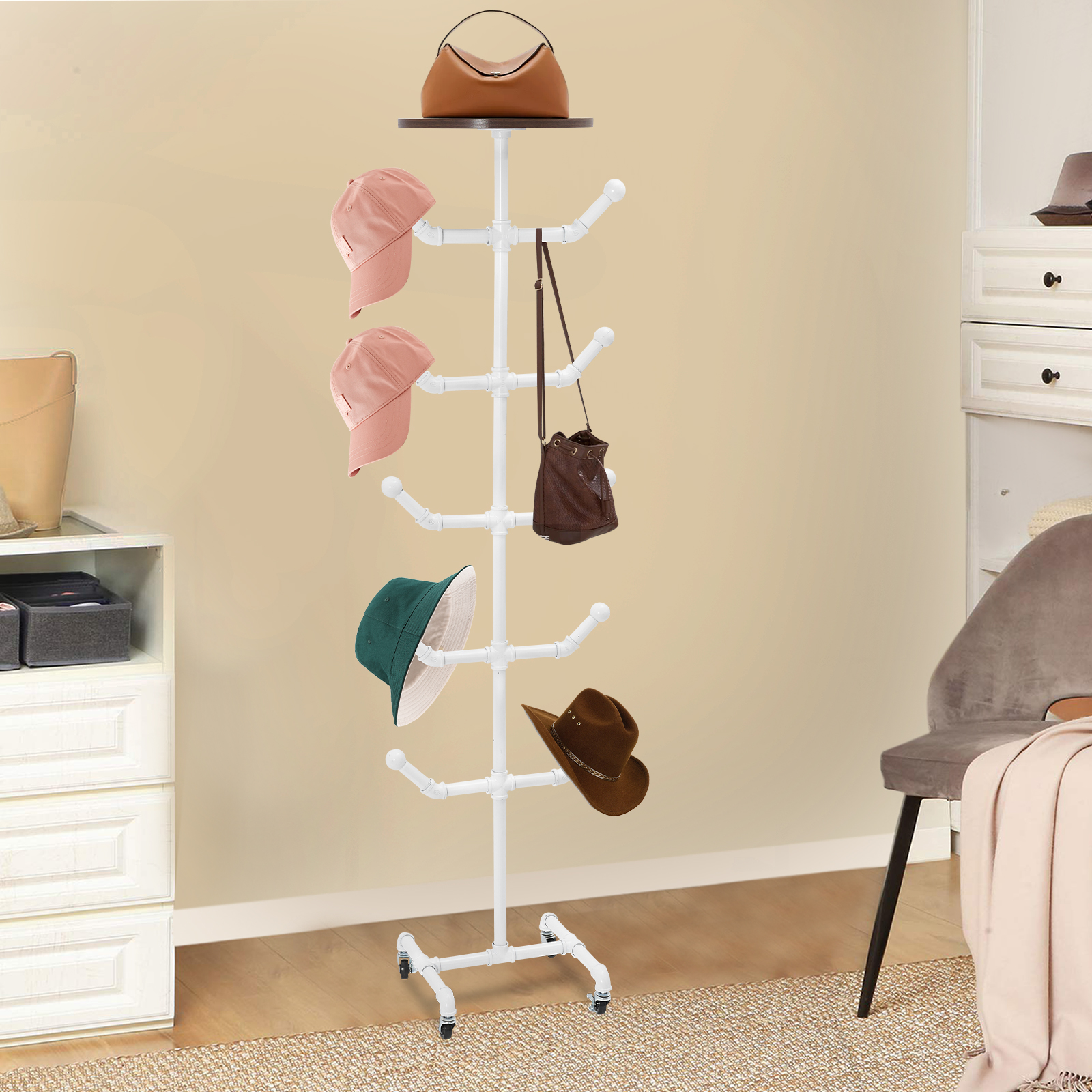 34x34x166cm Coat and Hat Stand - Coat Rack Standing avaliação e preço